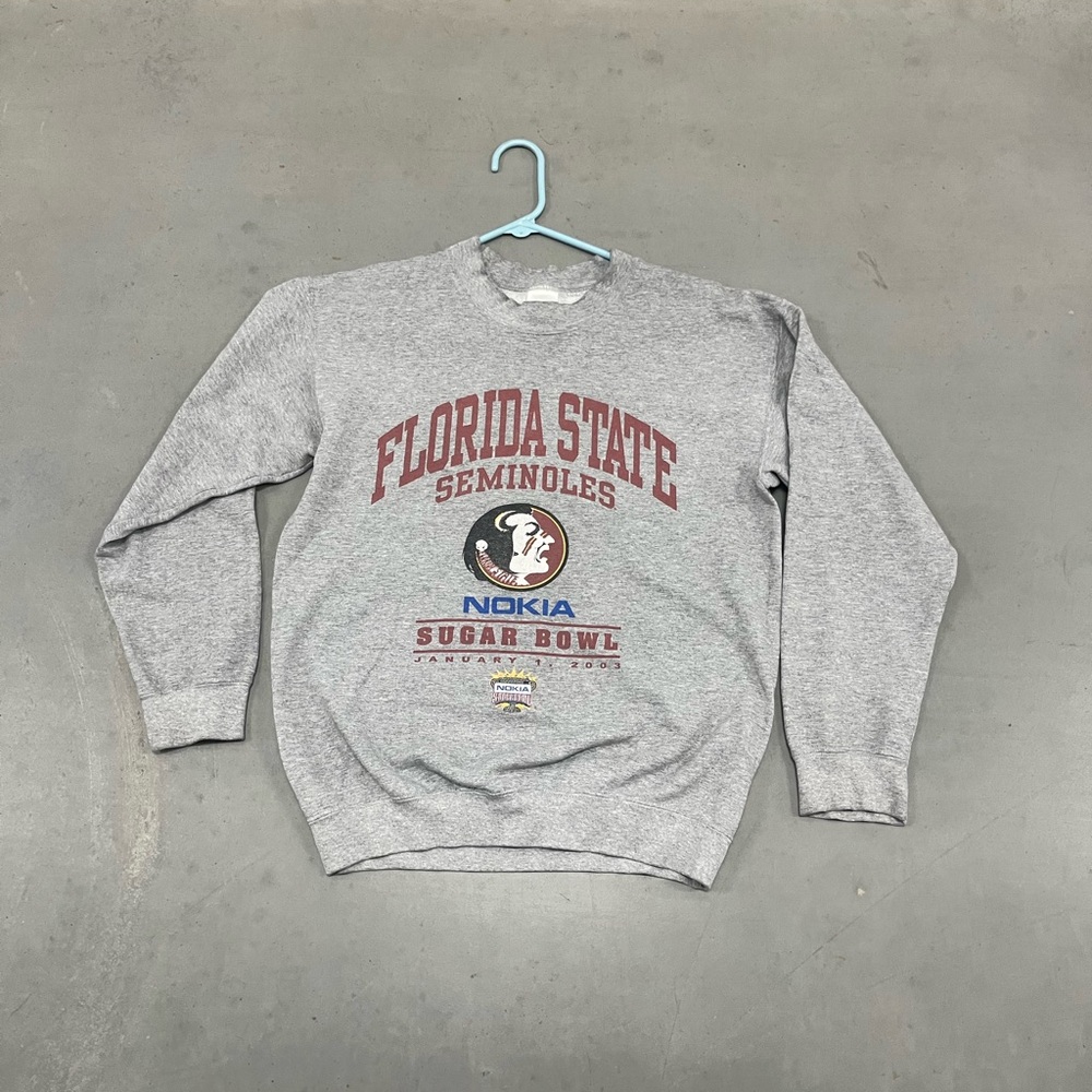 Vintage Y2K 2003 Florida State Seminoles Pullover Sweatshirt Size tag faded
